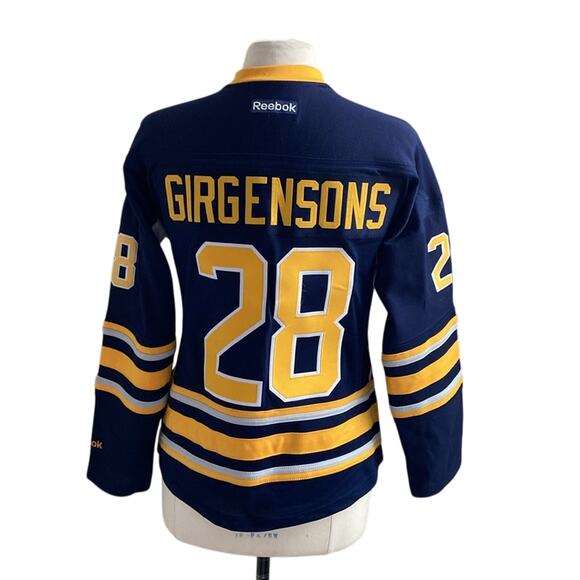 NHL BUFFALO SABERS Hockey Jersey Womens Sz Small Number 28 Zemgus Girgensons - Picture 10 of 14
